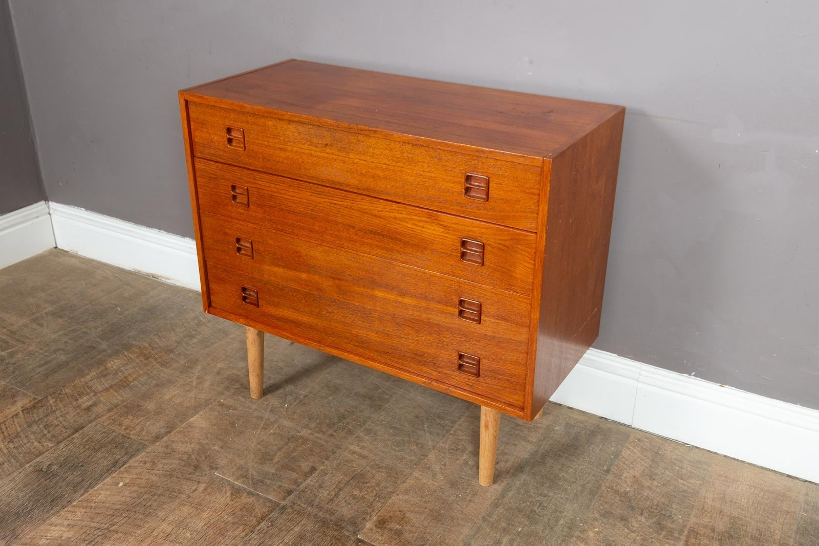 Vintage Retro Small Danish Teak Chest of Drawers