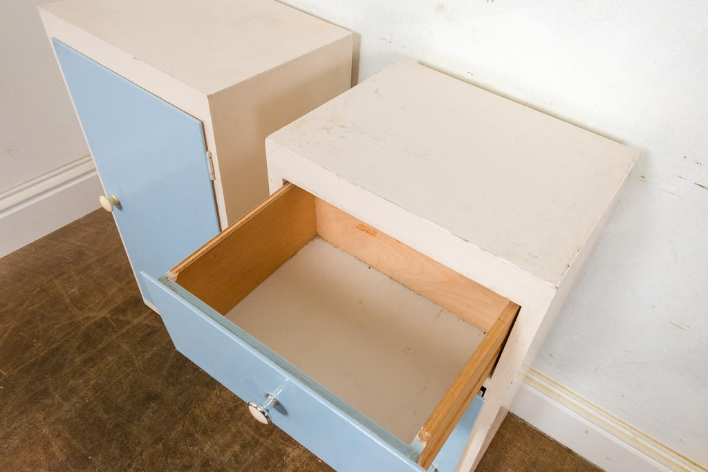 Vintage Retro 1950s Bedside Cabinets / Kitchen Units