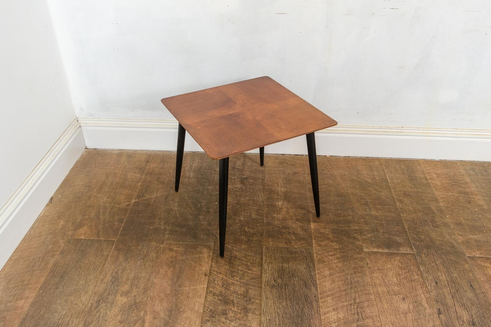 Vintage Retro Mid Century Square Teak Side Table