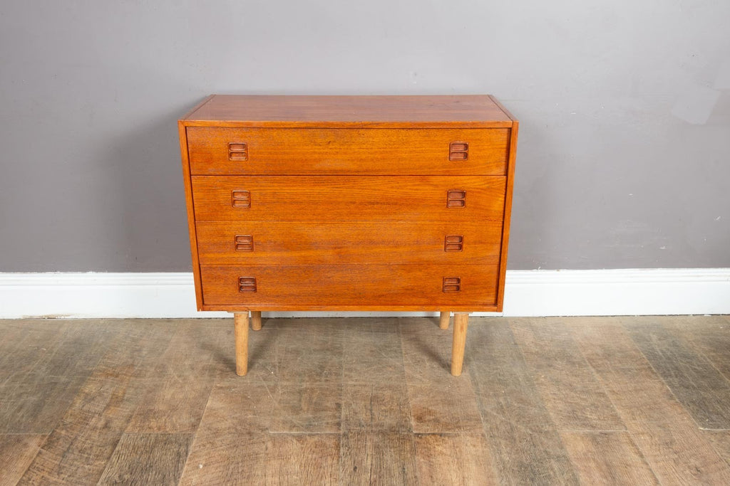 Vintage Retro Small Danish Teak Chest of Drawers