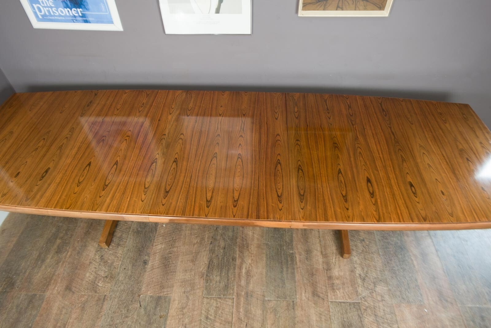 Large Vintage Danish Rosewood Dining Table - Koefoeds Hornslett
