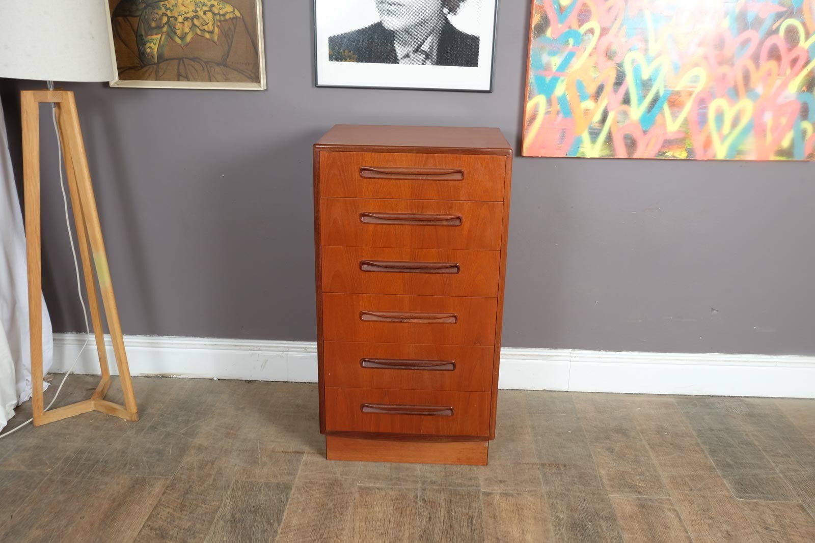 Vintage Retro G Plan Fresco Teak Tall Boy Chest of Drawers