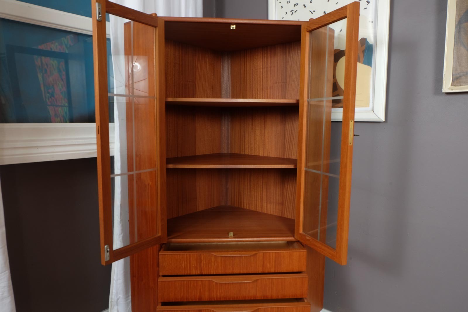 Vintage Retro Danish Teak Corner Unit by P. Rimme's Møbelfabrik