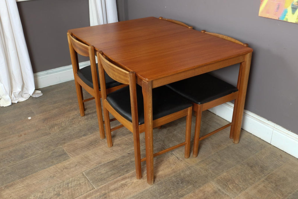 Vintage Retro McIntosh Teak Extending Dining Table and 4 Chairs