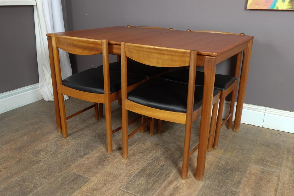 Vintage Retro McIntosh Teak Extending Dining Table and 4 Chairs