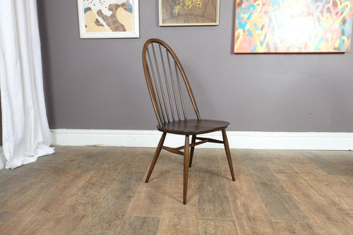 Ercol Dark Elm 6 Spindle Quaker Dining Chair