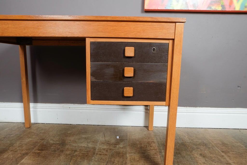 Vintage Mid Century Modern Danish Teak Desk by Domino Mobler