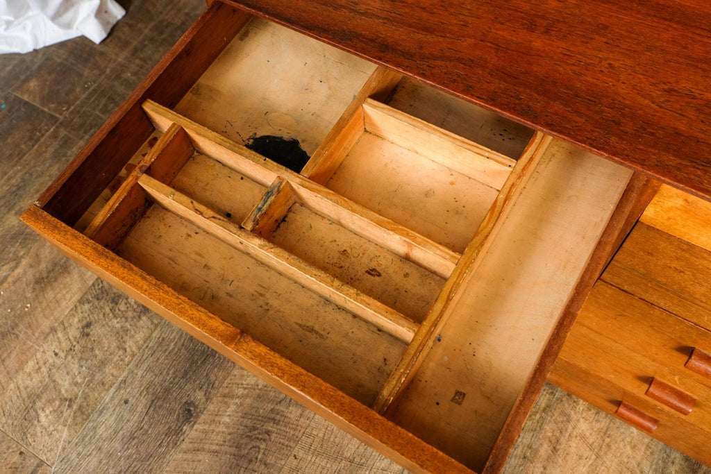 Vintage Retro Small Oak Desk