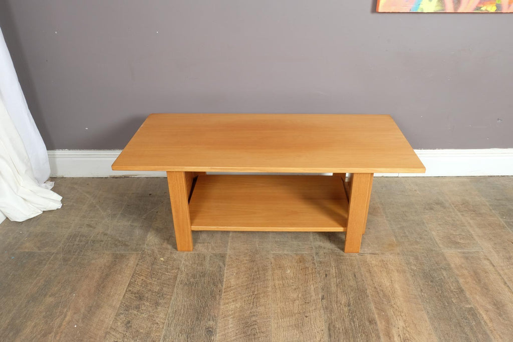 Vintage Retro Light Teak Nest of 3 Tables