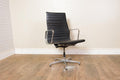 Vintage Retro ICF Black Leather Desk Chair EA119