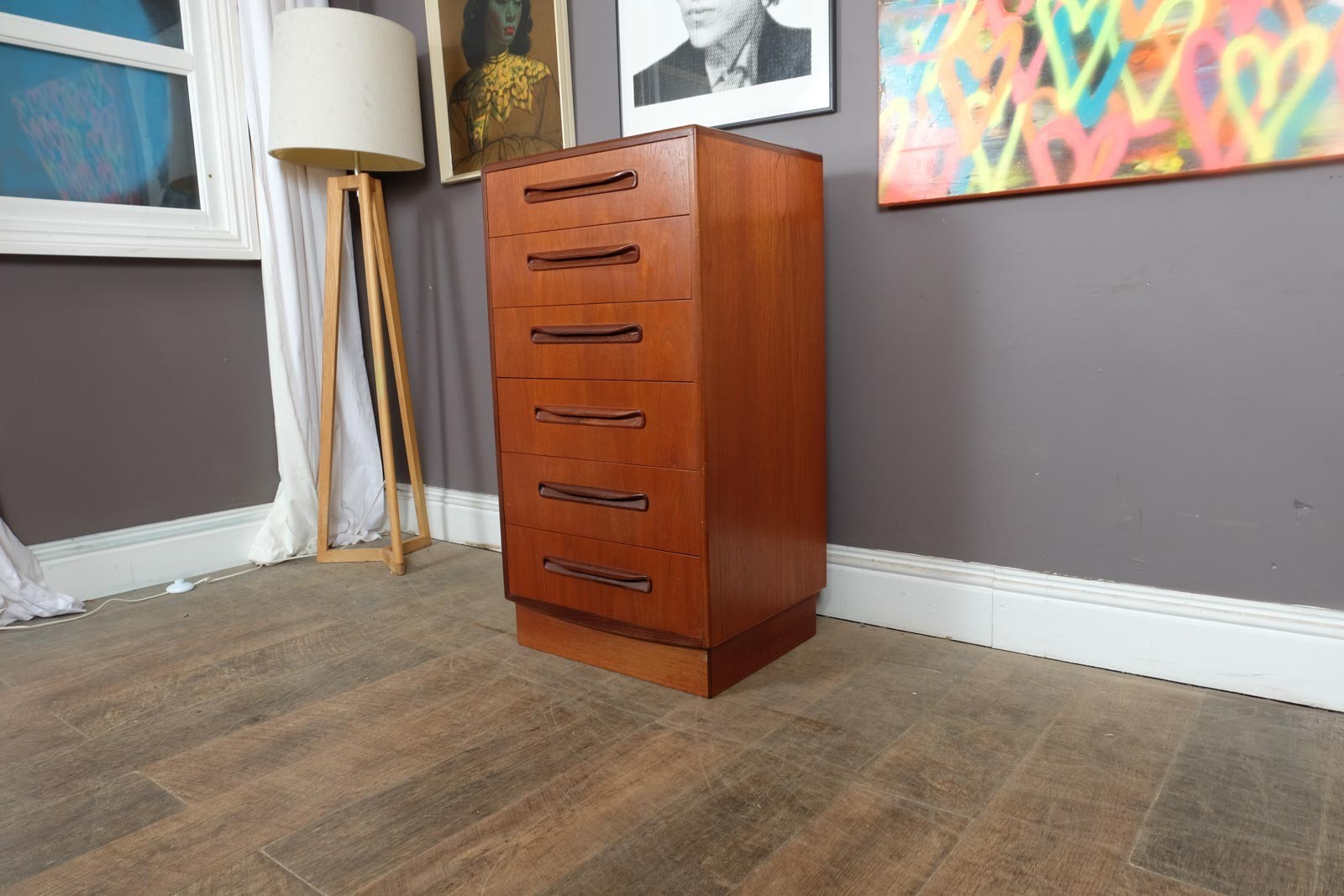 Vintage Retro G Plan Fresco Teak Tall Boy Chest of Drawers