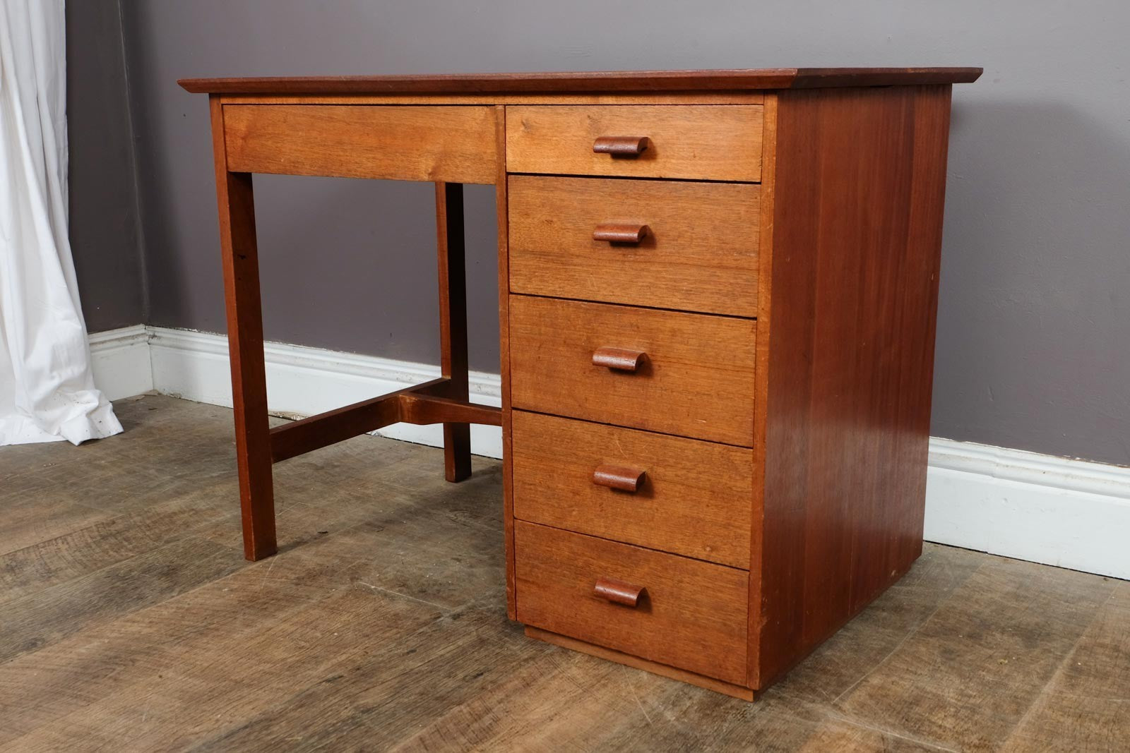 Vintage Retro Small Oak Desk