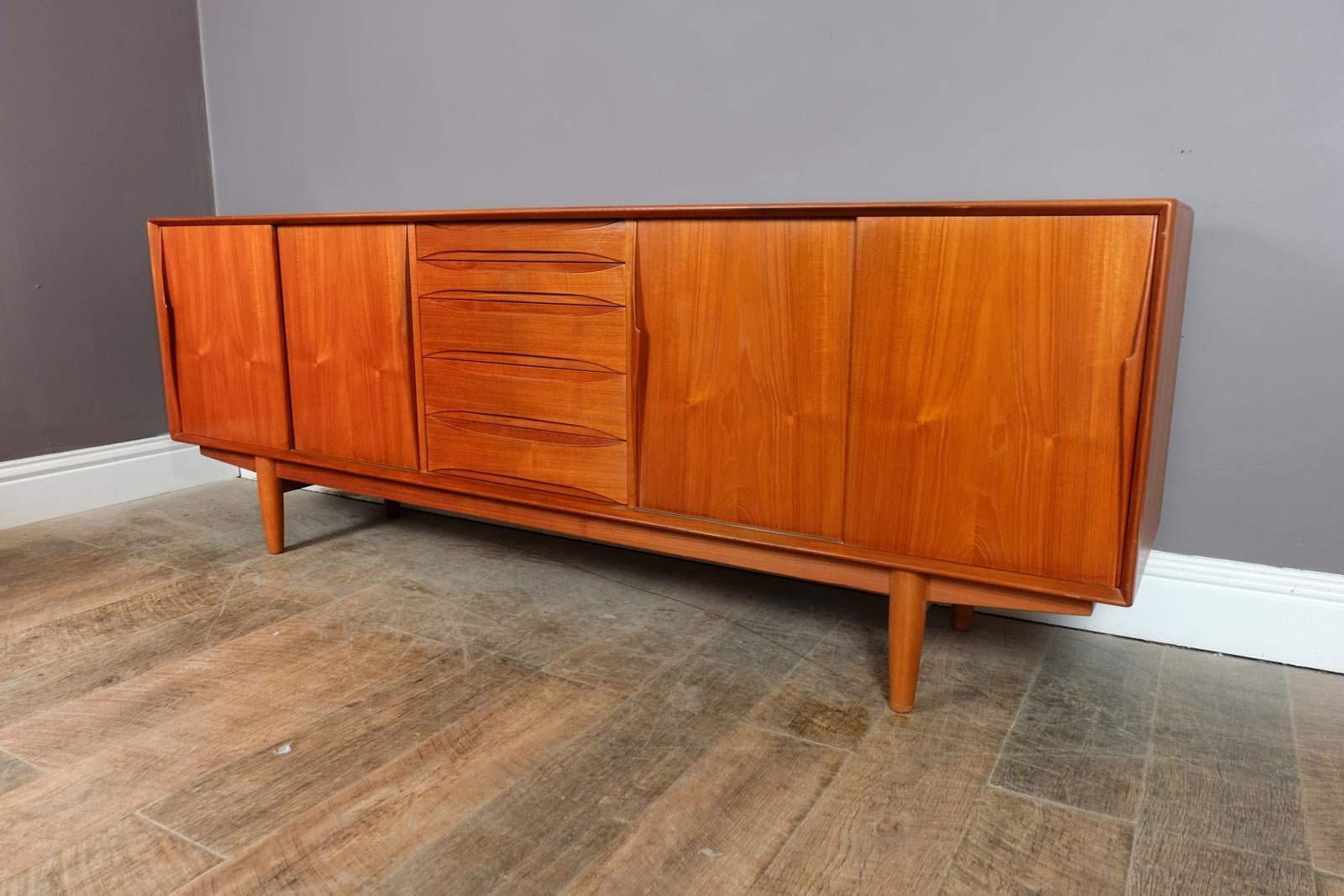 Vintage Large Danish Teak Sideboard by Dyrlund