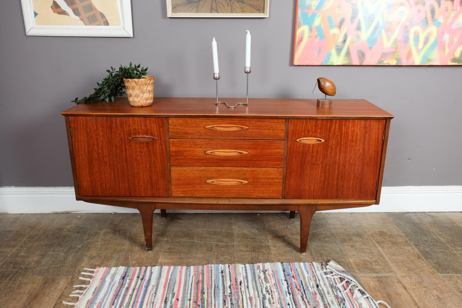 Vintage Retro Small Teak Mid Century Sideboard by Jentique
