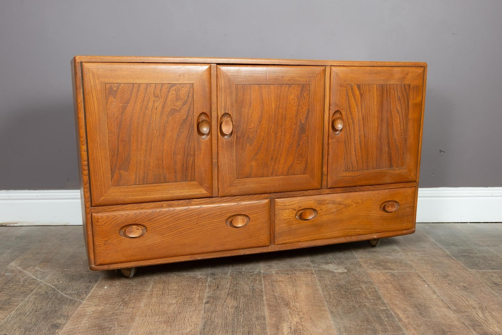 Vintage Retro Ercol Light Elm Sideboard Model 468