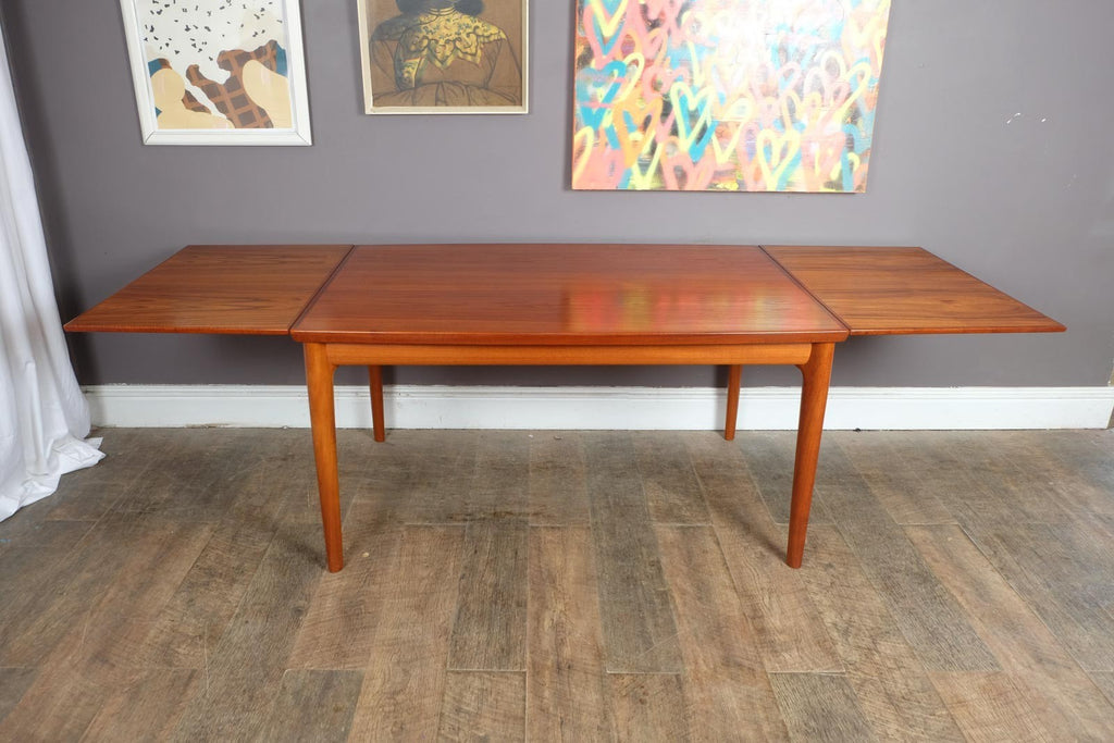 Vintage Danish Extending Teak Dining Table by Grete Jalk for Glostrup