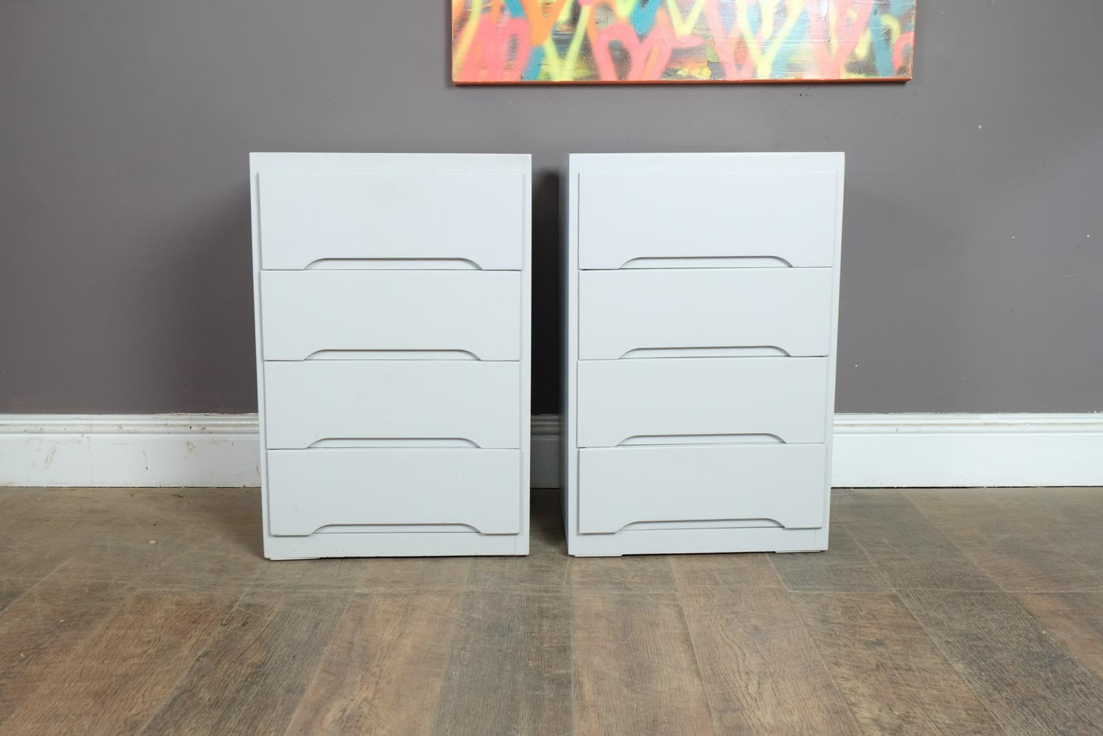Vintage Retro Mid Cetury Pair of Stag Bedside Tables