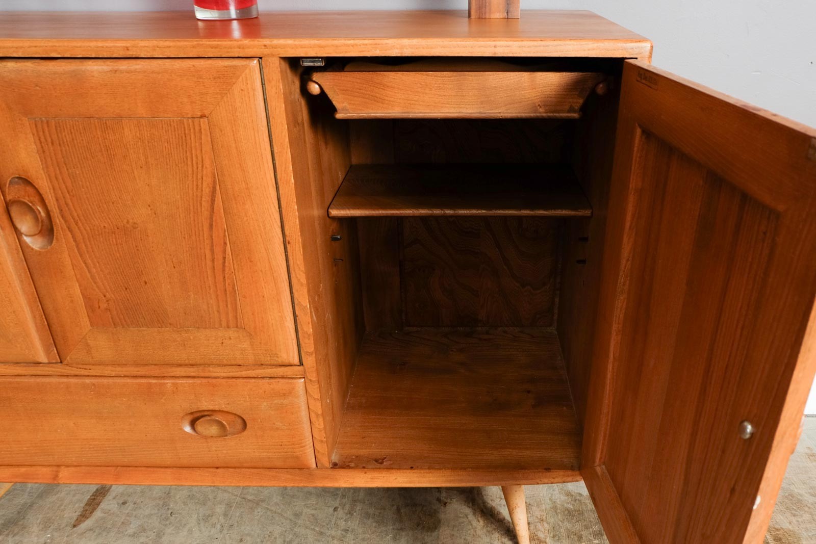 Vintage Retro Ercol Light Elm Sideboard Model 366