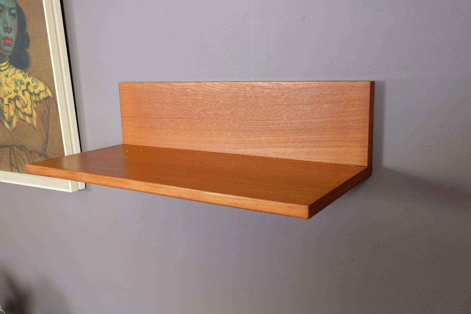 Vintage Retro Floating Teak Shelf by Beaver and Tapley