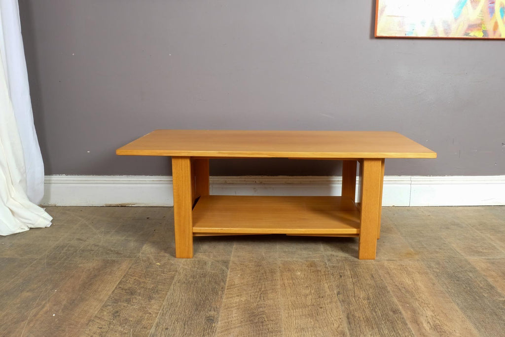 Vintage Retro Light Teak Nest of 3 Tables