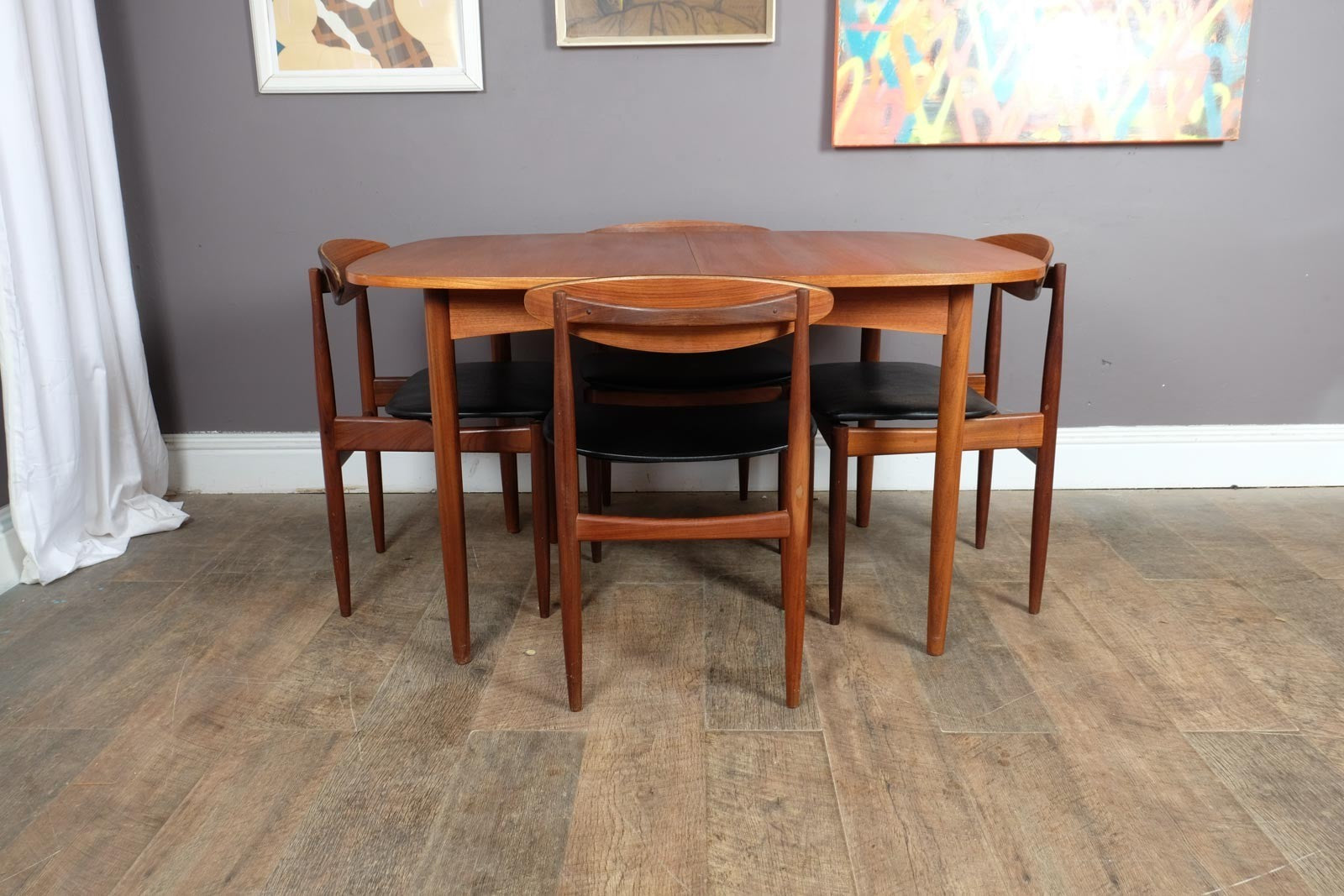 Vintage Mid Century G Plan Extending Dining Table and 4 Chairs by Kofod Larsen
