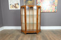 Vintage Walnut Glazed Display Cabinet