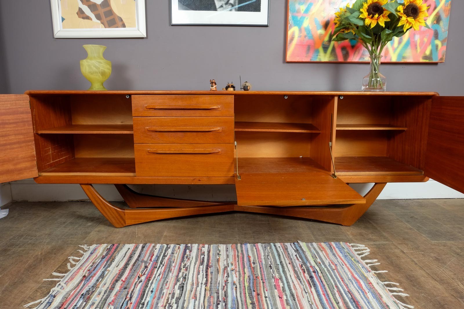Stunning Mid-Century British Teak Sideboard by Beithcraft