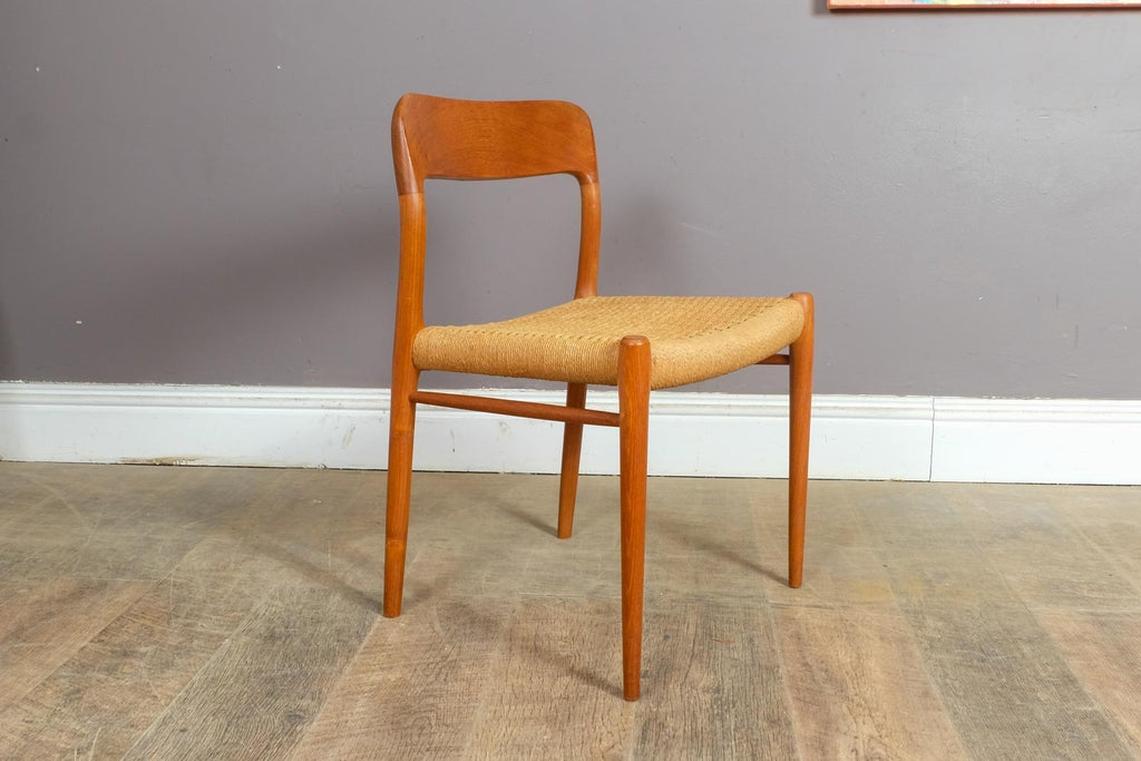 Vintage Model 75 Dining Chair in teak by JL Moller