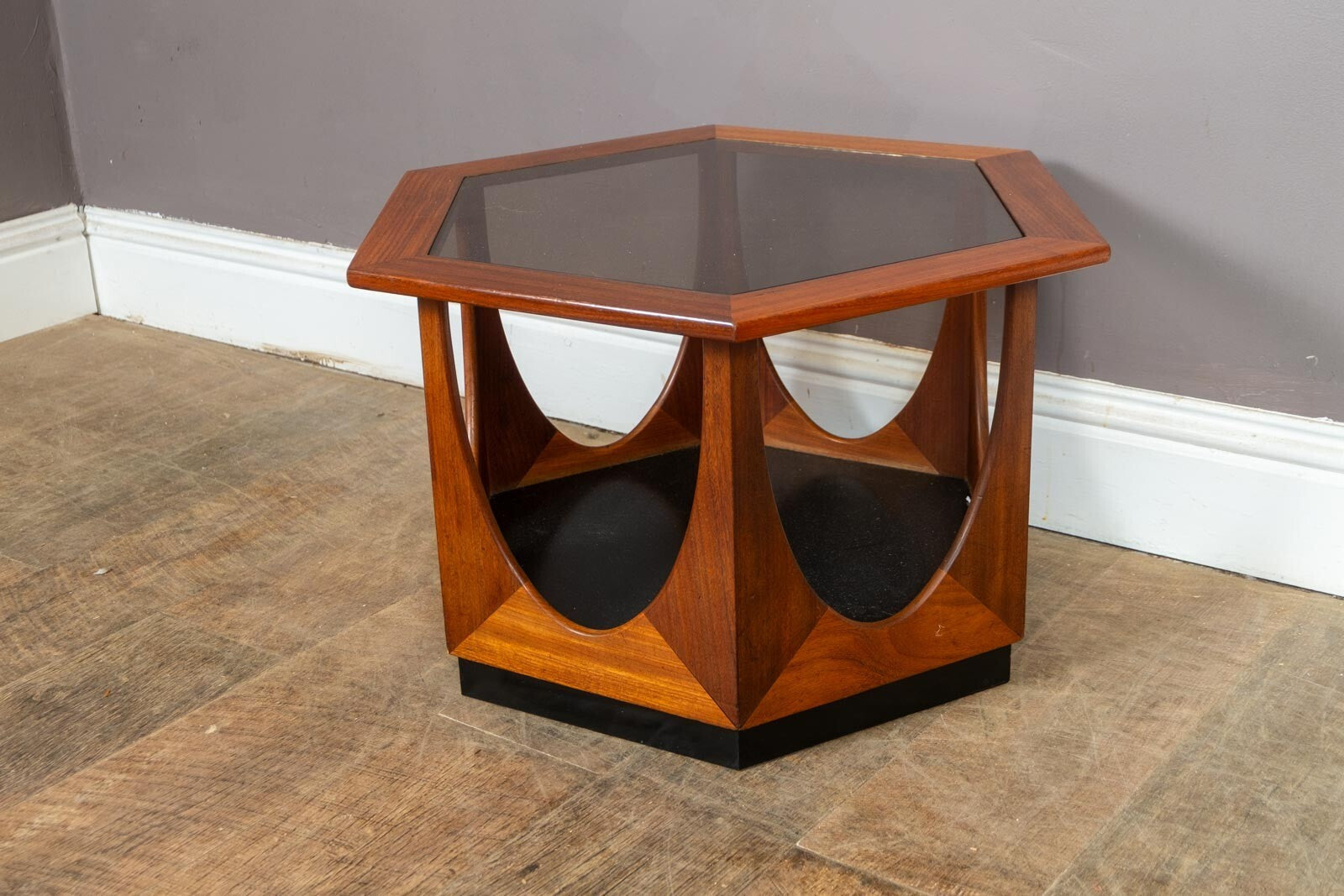 Vintage Mid Century Teak and Glass Brasilia Coffee Table by G Plan