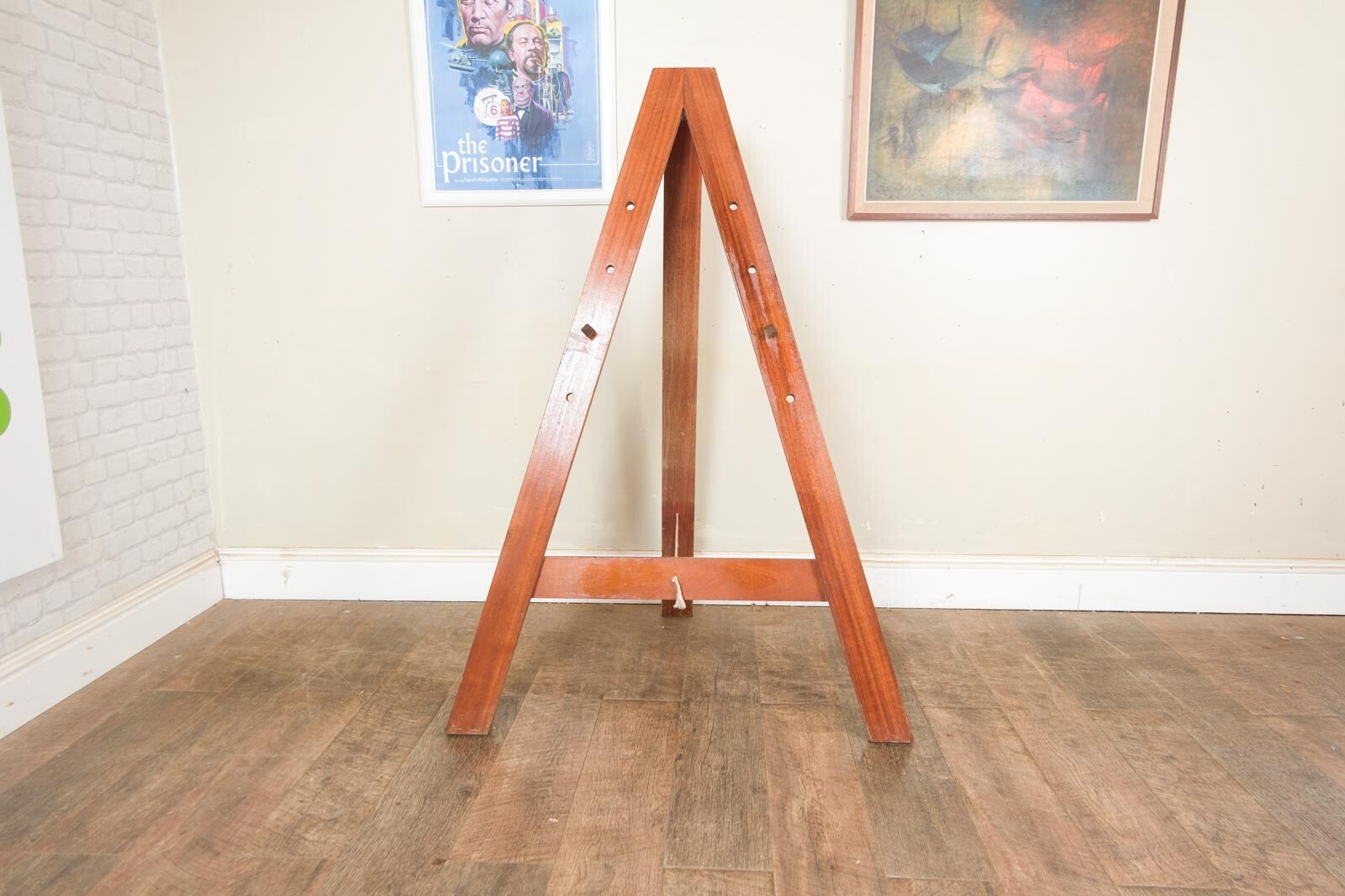 Vintage Retro Teak Cafe A Frame Cafe Sign Blackboard Holder Display Stand