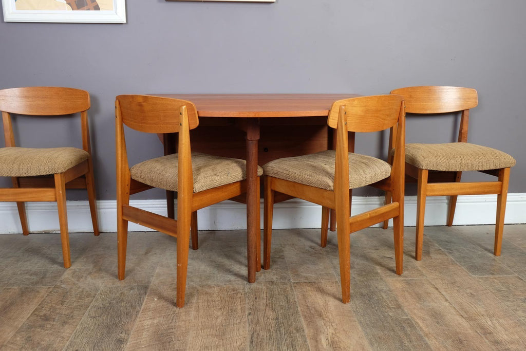 Vintage Retro G Plan Drop Leaf Dining Table and 4 Chairs