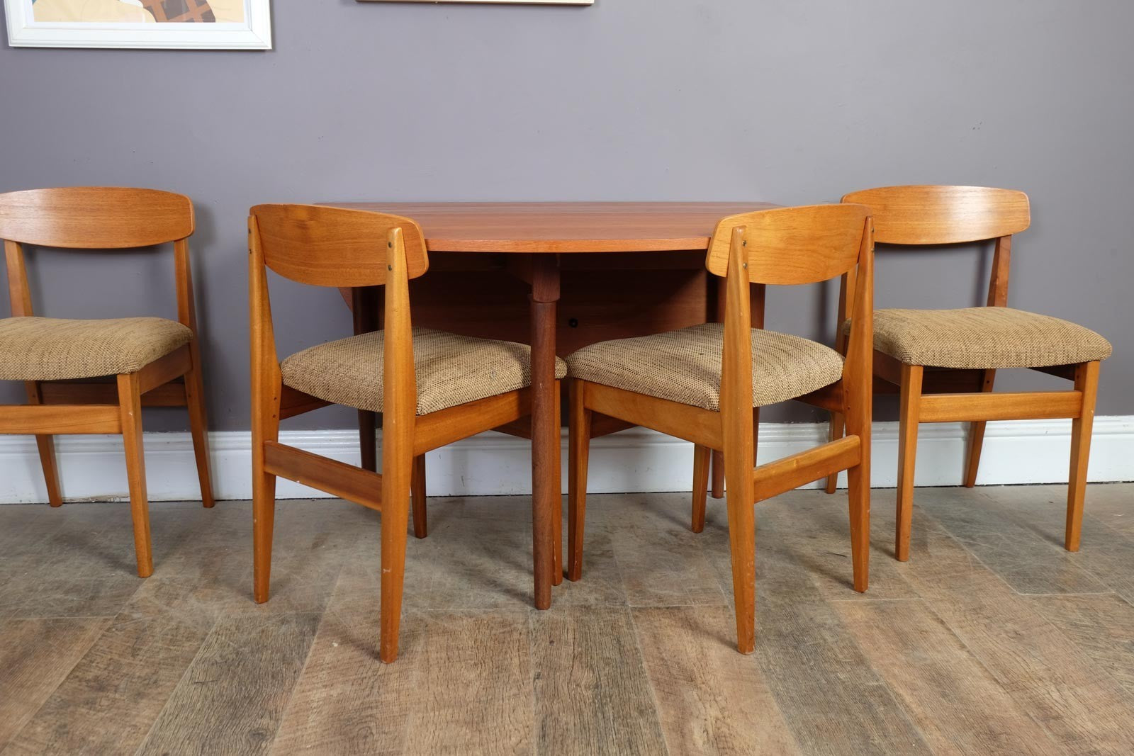 Vintage Retro G Plan Drop Leaf Dining Table and 4 Chairs