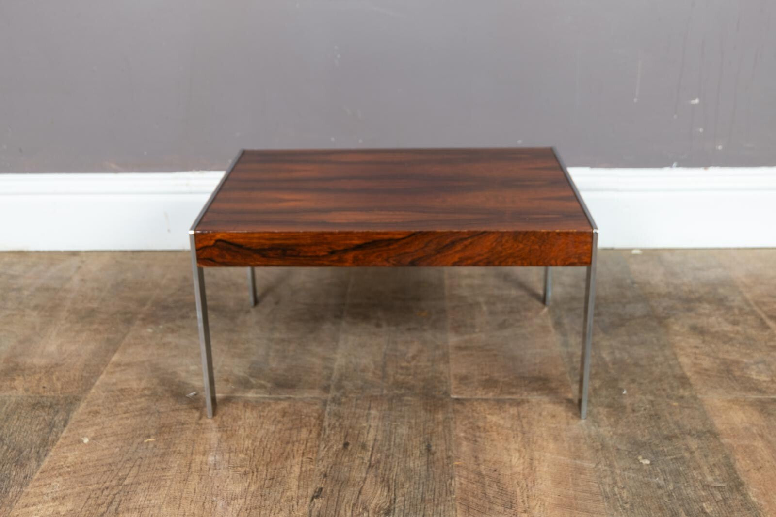 Vintage Rosewood and Chrome Side Table by Merrow Associates