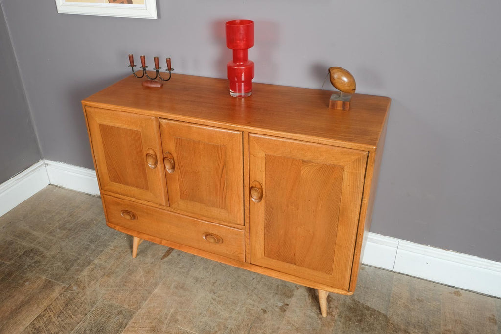 Vintage Retro Ercol Light Elm Sideboard Model 366