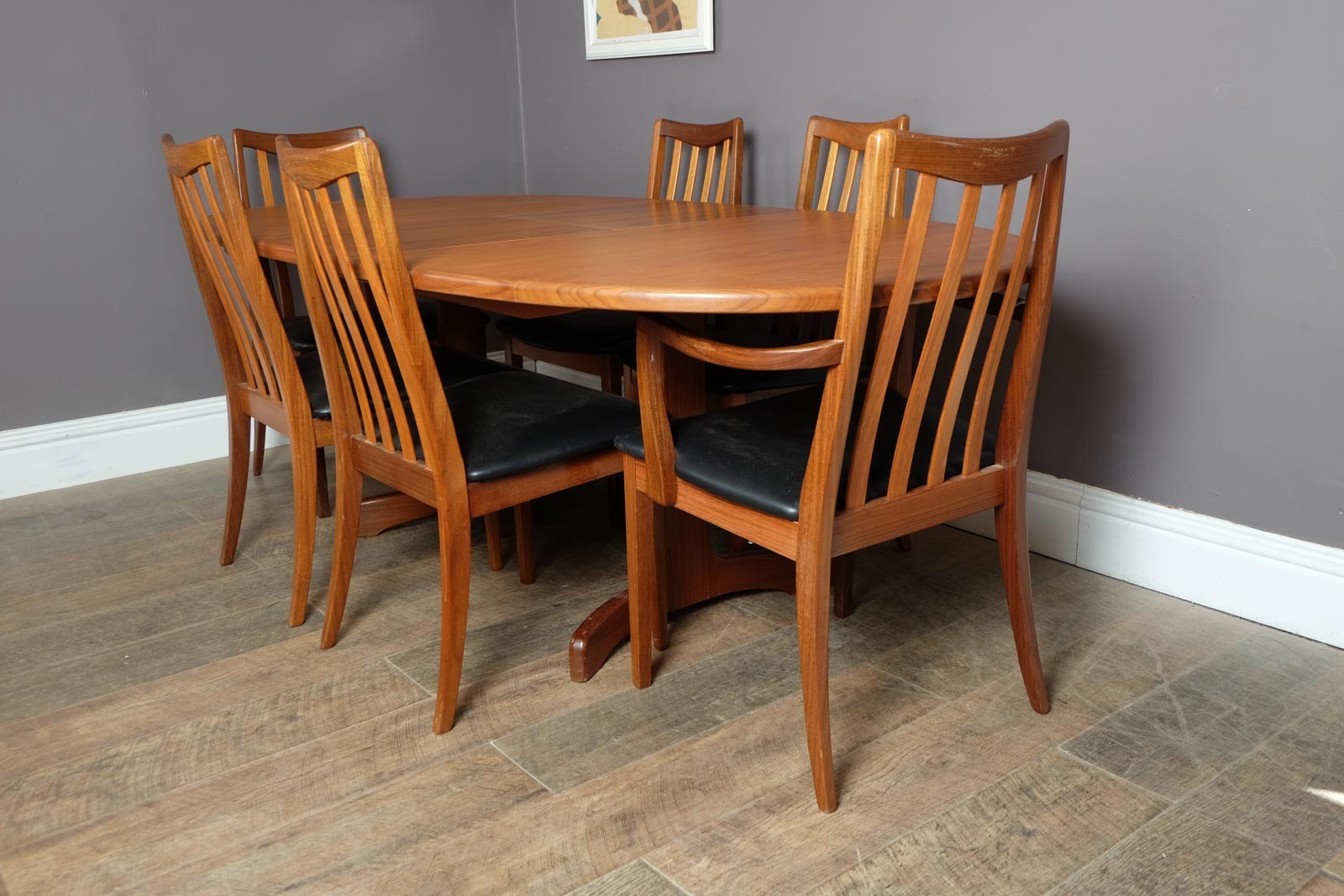 Vintage G Plan Fresco Oval Dining Table and 6 Chairs