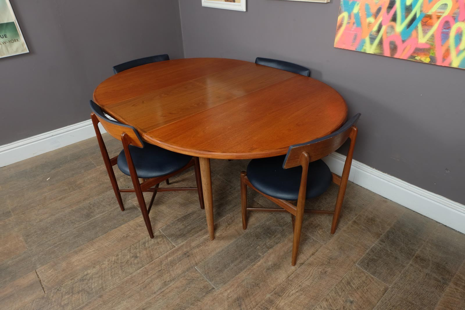 Vintage Retro G Plan Fresco Teak Dining Table and 4 Chairs - VB Wilkins