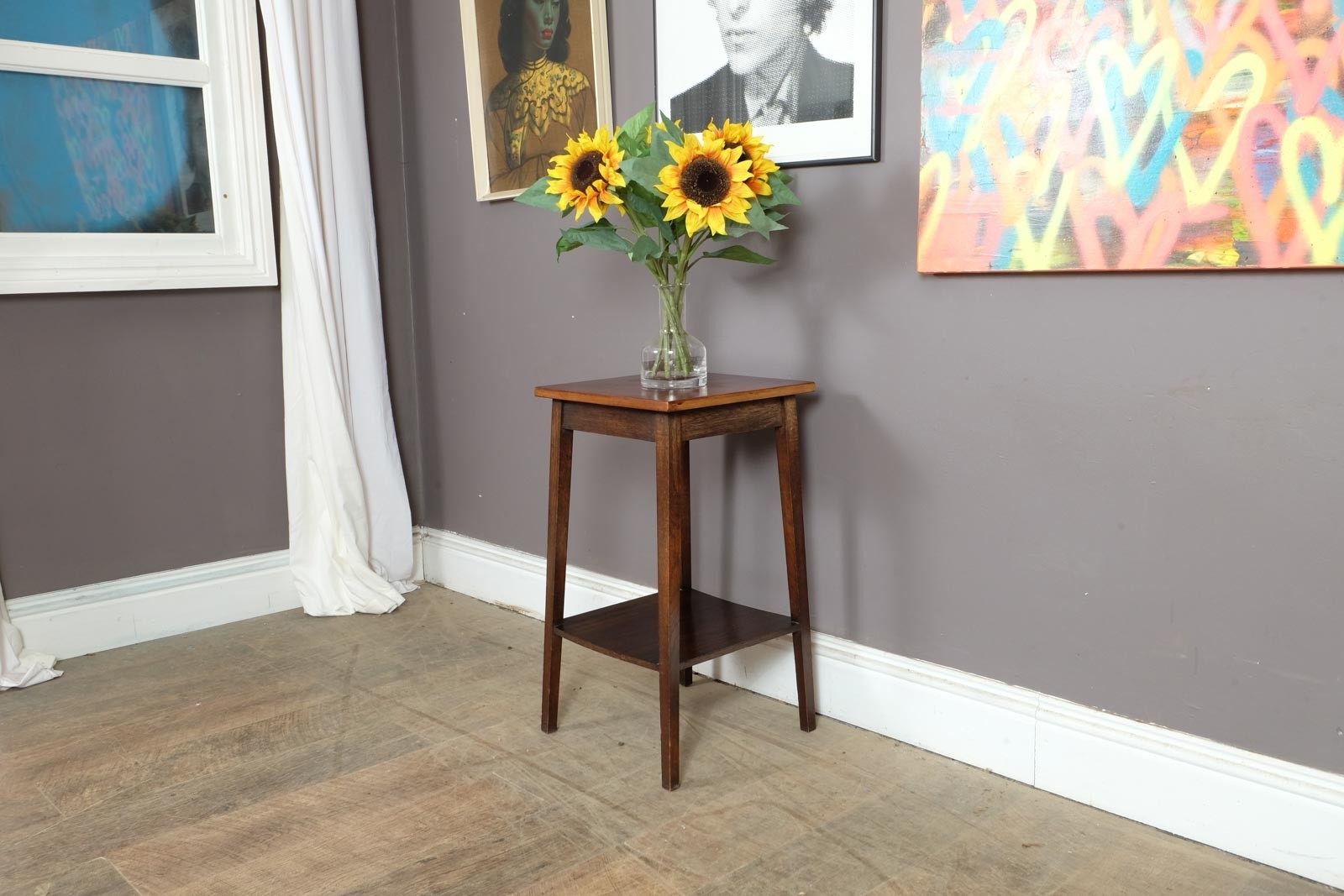Vintage Retro Antique 2 tiered Side table