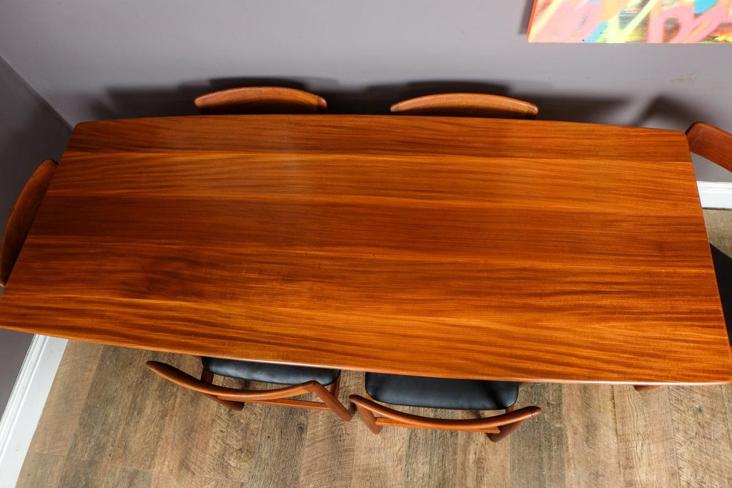 Vintage Retro Mid Century Teak Extending Dining Table and 6 Chairs by Younger
