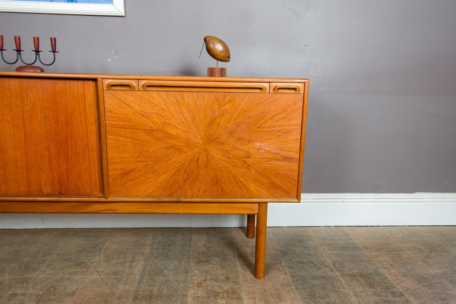 Vintage Retro Rate Teak Mid Century Starburst Sideboard by McIntosh