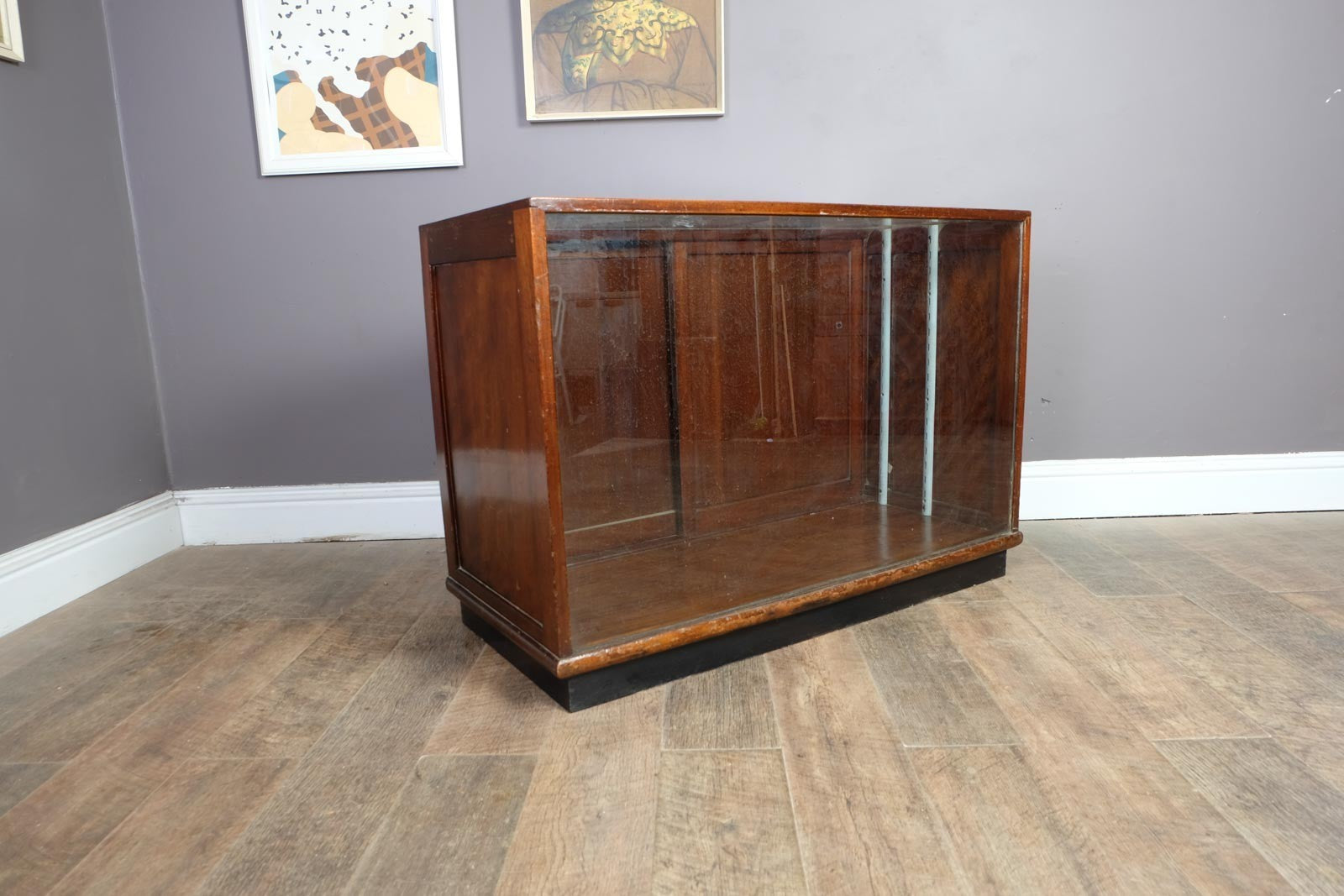 Vintage Antique Edwardian Mahogany Shop Haberdashery Cabinet