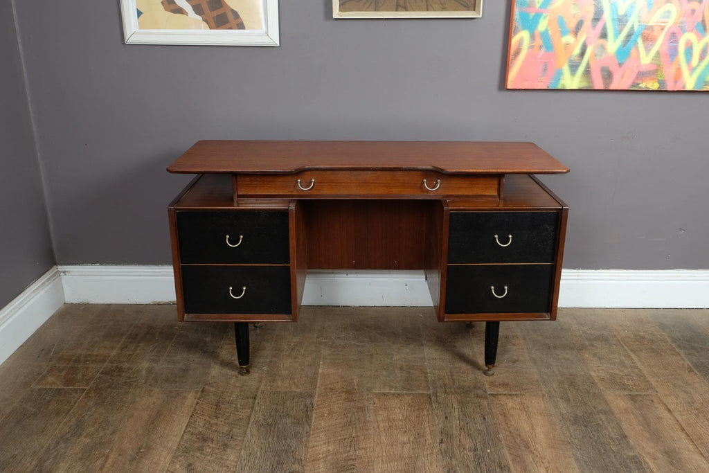 Vintage Retro G Plan Librenza Tola and Black Dressing Table Desk