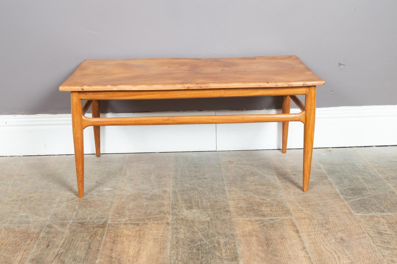 Vintage Hand Made Light Elm Coffee Table