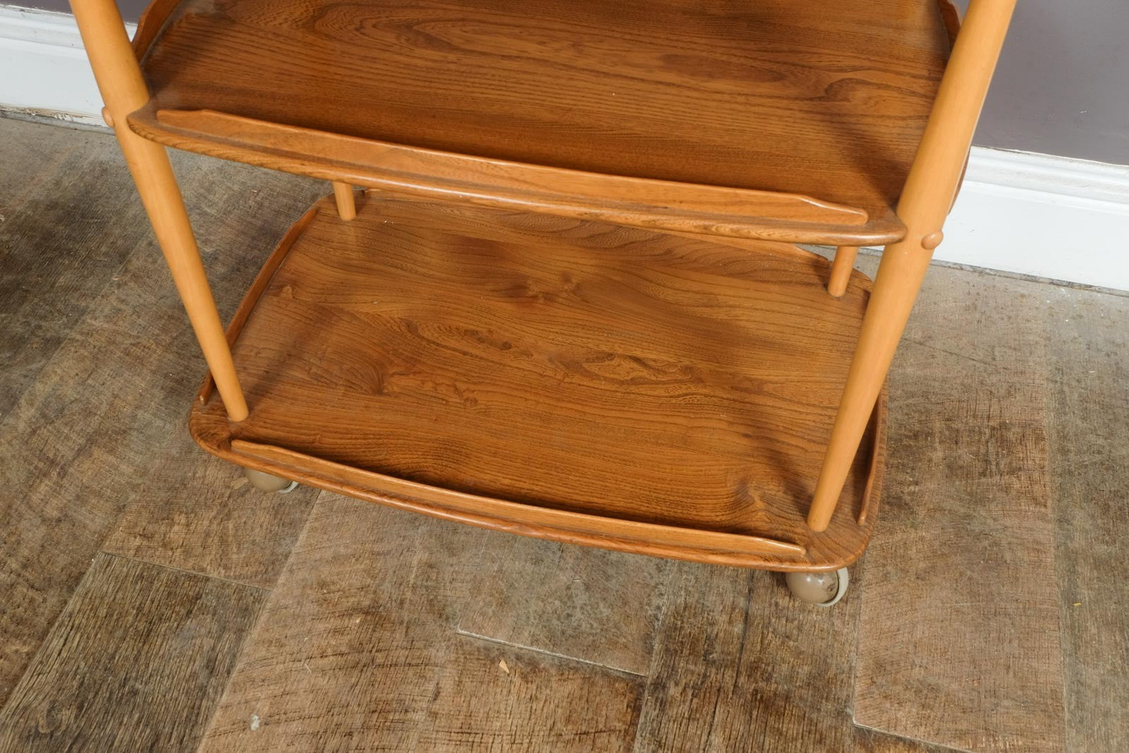 Vintage Retro Ercol Light Elm Tea Trolley