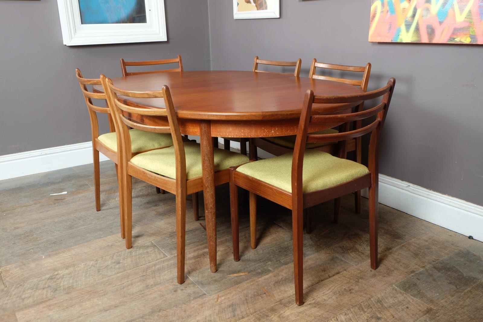 Vintage Retro G Plan Fresco Oval Dining Table and 6 Chairs
