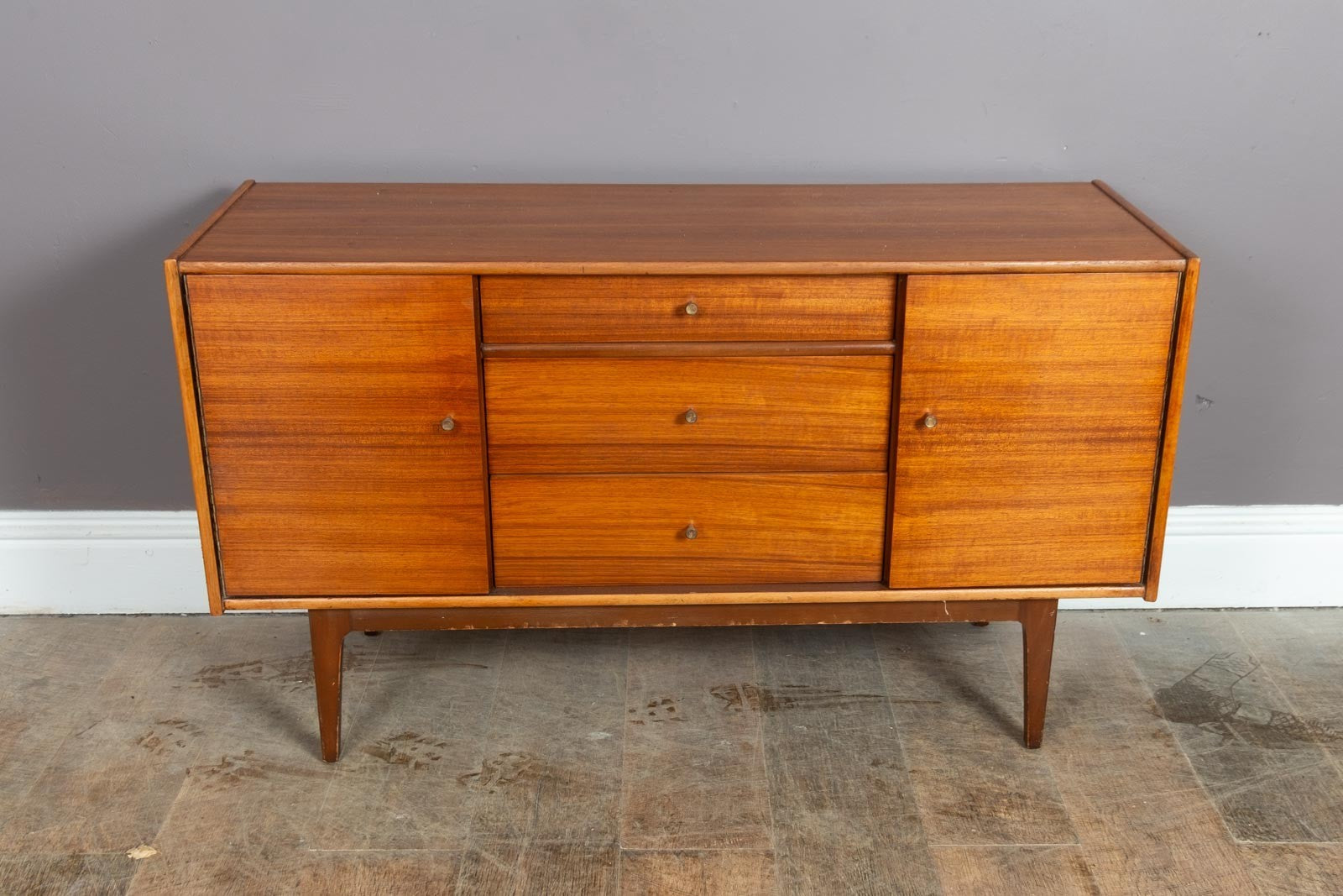 Vintage Mid Century Small Teak Sideboard by William Lawrence