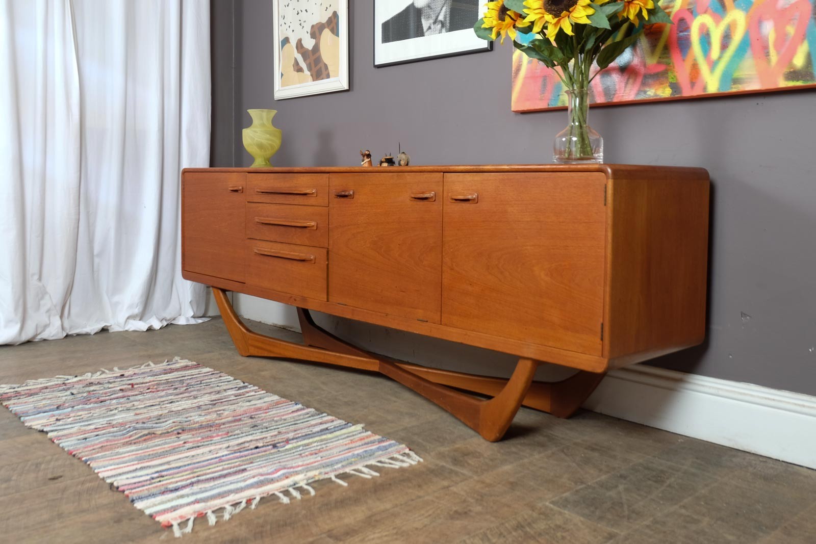 Stunning Mid-Century British Teak Sideboard by Beithcraft