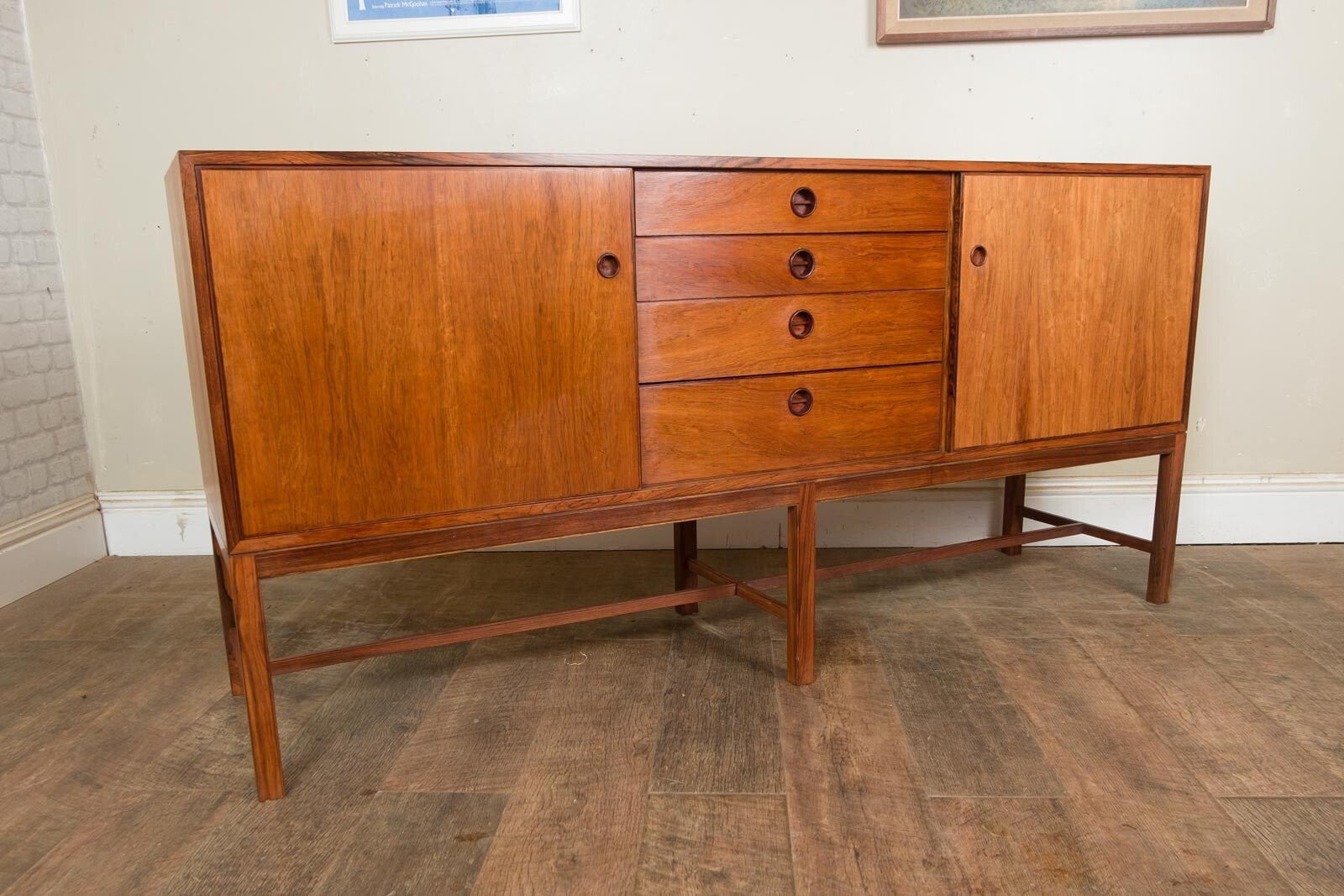 Vintage Danish Rosewood Credenza Johannes Andersen for Bernhard Pedersen & Sons