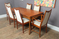 Vintage Large Mid century Teak Extending Dining Table and 6 McIntosh Chairs