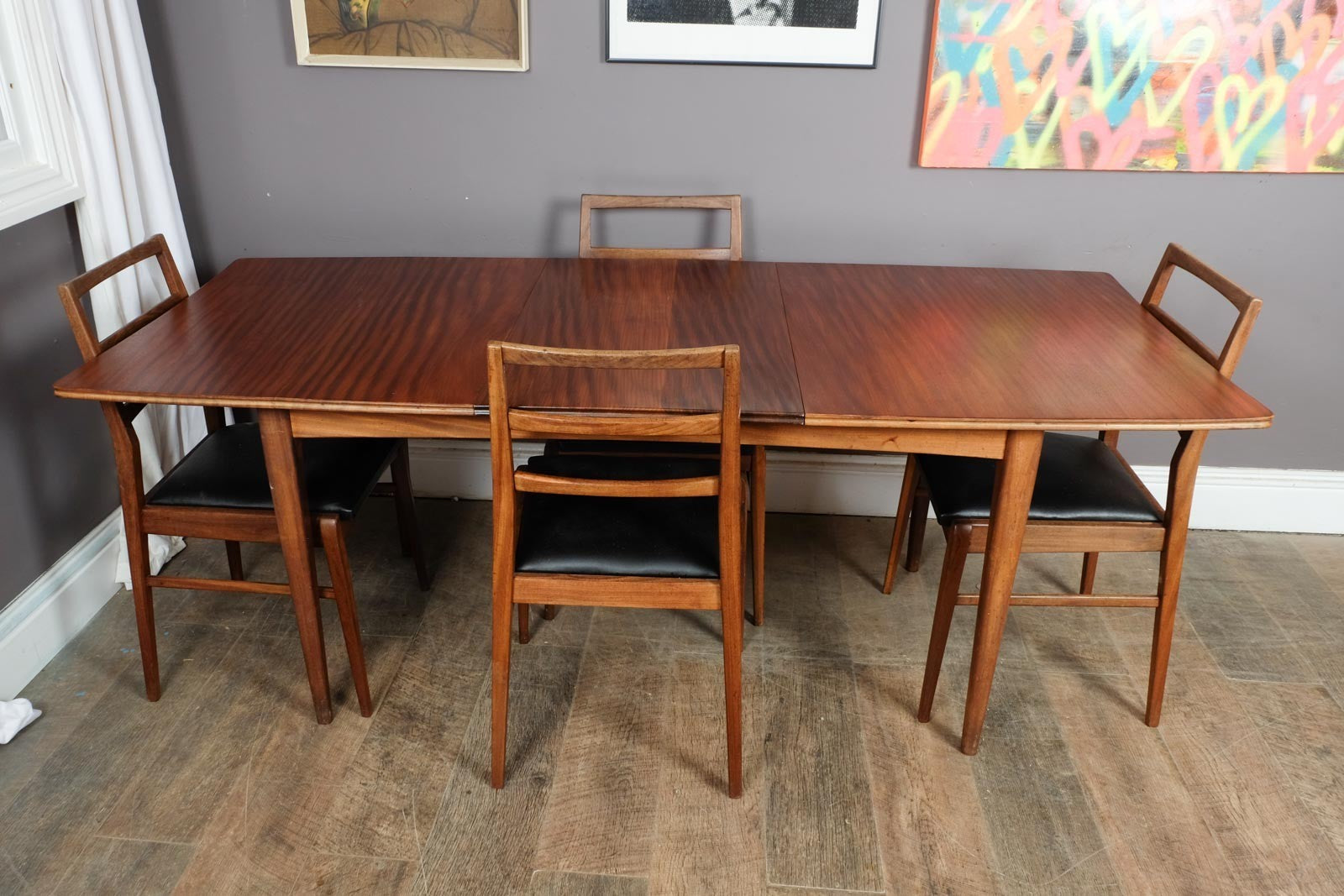 Vintage Retro Extending Dining Table and 4 Chairs by Fyne Ladye Richard Hornby