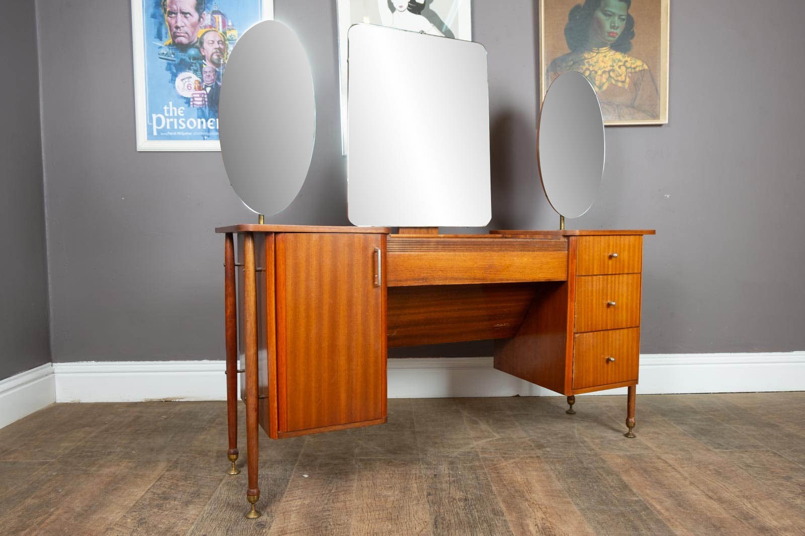 Vintage Mid Century Teak Dressing Table 1960s